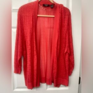 Verve Ami 3x Coral Open Weave Bolero Jacket/Shrug